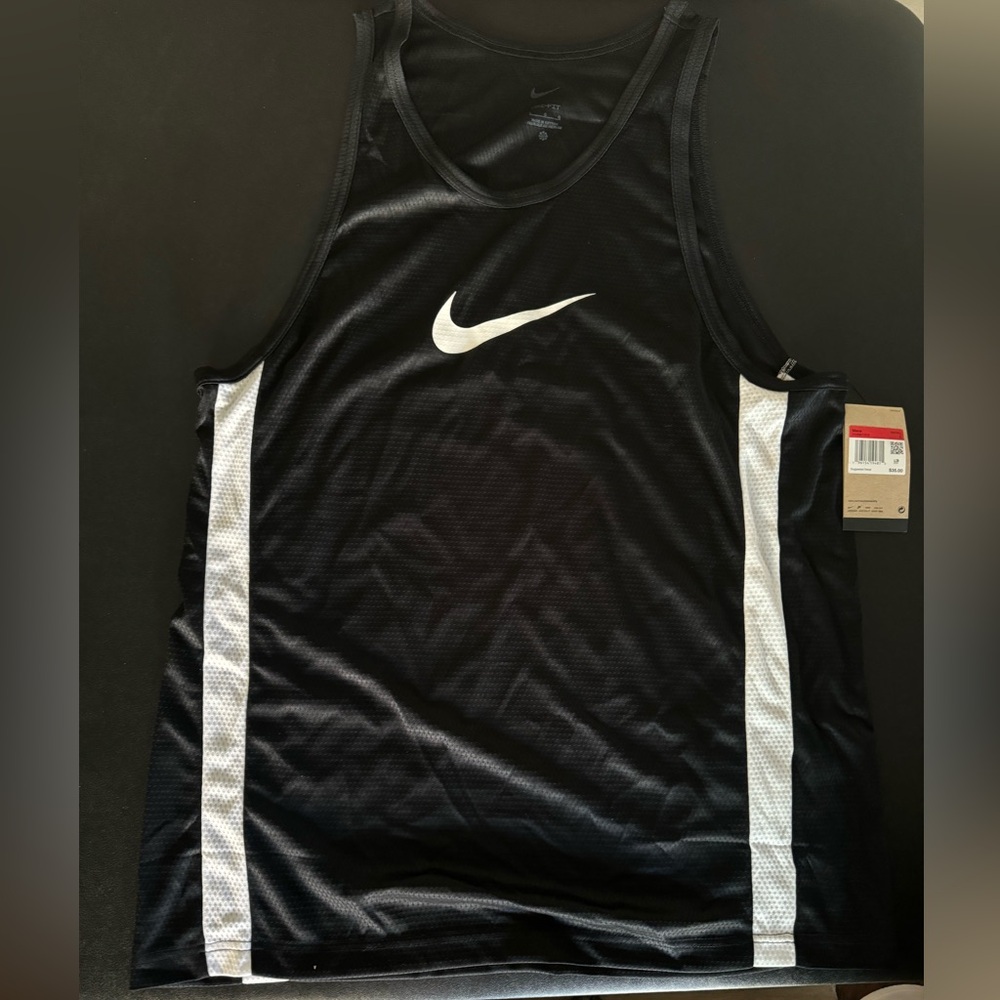 Nike Basketball Icon Dri-Fit Loose Fit Black Tank Top sz L